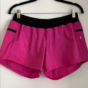 Lululemon Pink and Black Running Shorts